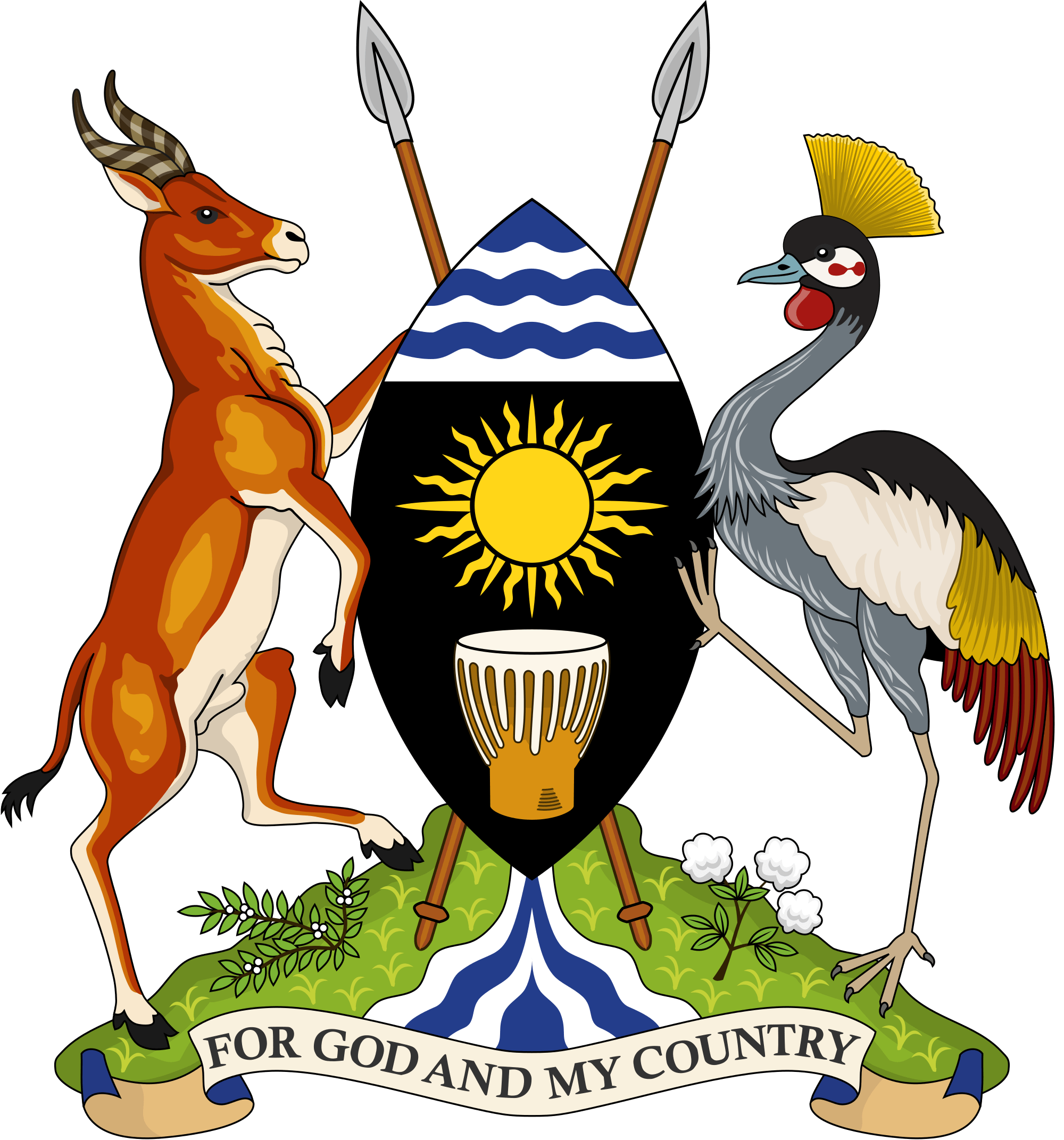 Uganda Logo - Coat of arms of Uganda