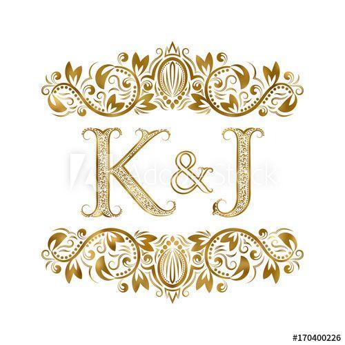 Jsymbol Logo - K and J vintage initials logo symbol. The letters are surrounded