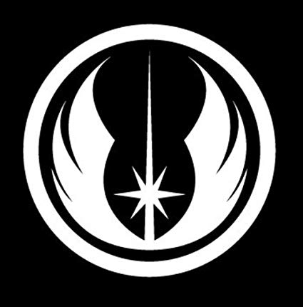 Jedi Logo - Amazon.com: Star Wars Jedi Order Logo Vinyl Decal - White Window ...