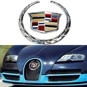 Cadillic Logo - Cadillac Emblem Badge Front Grille Wreath Logo Badge Chrome Crest ...