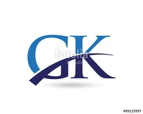 GK Logo - GK Logo Letter Swoosh Stock Image And Royalty Free Vector Files
