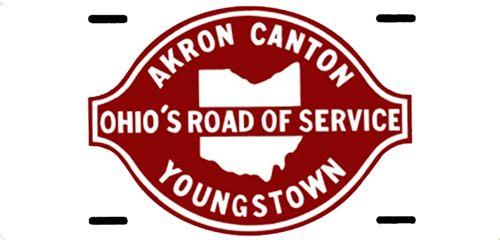 Akron-Canton Logo - Akron, Canton & Youngstown Logo License Plate -Trains.com