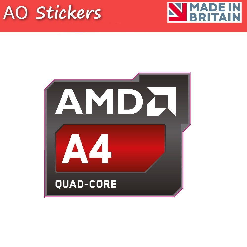 A4 Logo - 2 5 10 or 20 AMD A4 logo vinyl label sticker badge for laptop PC | eBay