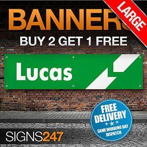 Lucas Logo - LARGE Retro Lucas Logo garage workshop PVC banner sign (ZB024 ...