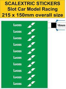 Lucas Logo - Slot car Scalextric sticker Model track Lucas Logo Lego self adhesive