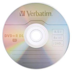 Verbatim Logo - 5 Verbatim Logo Dual Layer DVD+R 8x DL Double layer Blank Discs 8.5 ...