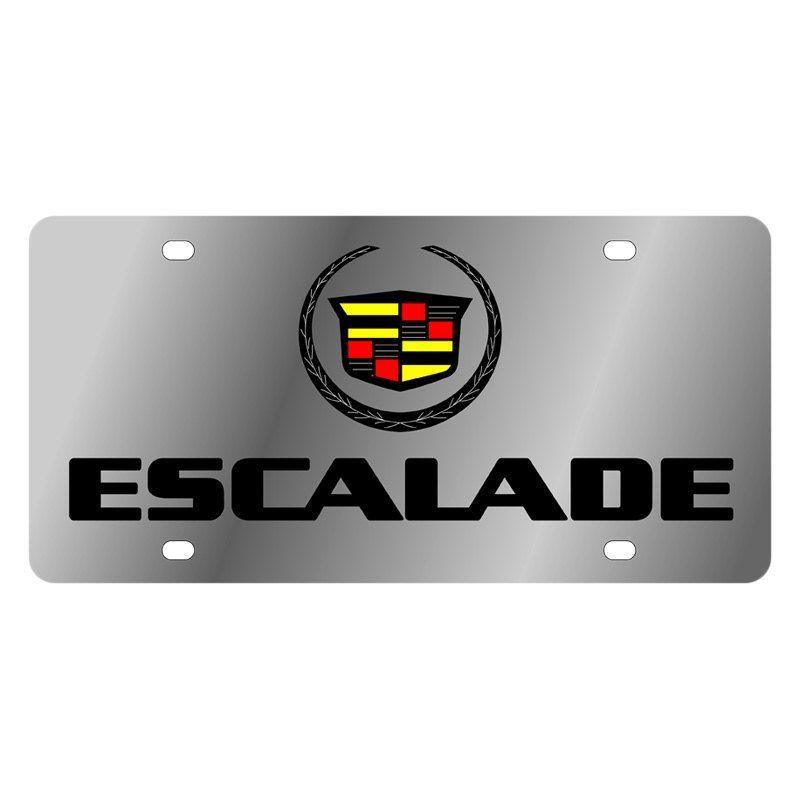 Escalade Logo - Eurosport Daytona® 1205-1 - GM Polished License Plate with Black ...