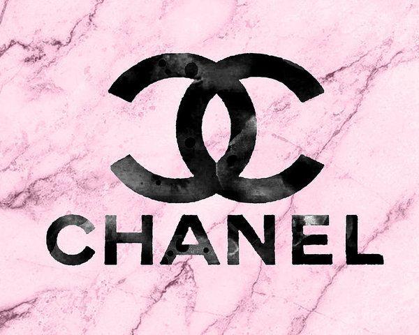 Chnael Logo - Chanel Logo Pink Marble Poster by Del Art