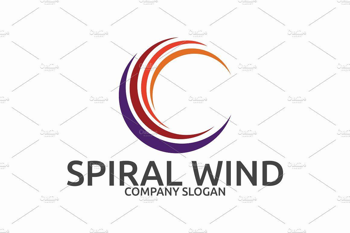 Wind Logo - Spiral Wind Logo ~ Logo Templates ~ Creative Market