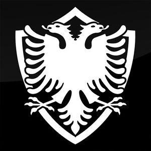Albania Logo - Albanian Coat of Arms Car Motorcycle Helmet Decal Sticker Albania