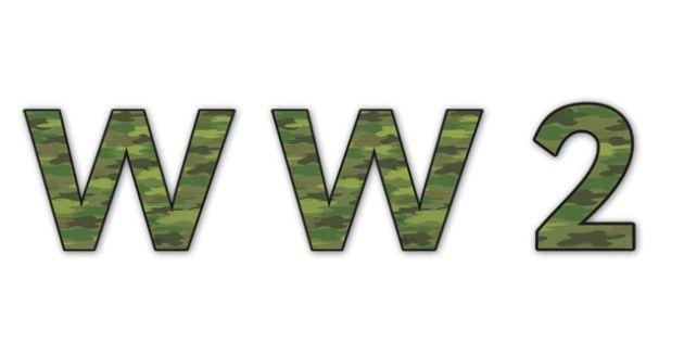 WW2 Logo - WW2' Display Lettering - ww2 display lettering, world war two display