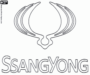 SsangYong Logo - SsangYong logo coloring page printable game