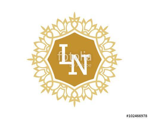 Ln Logo - LN Initial Royal Letter Logo Stock Image And Royalty Free Vector
