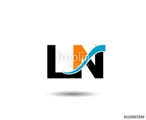 Ln Logo - LN Logo. Vector Graphic Branding Letter Element Stock image