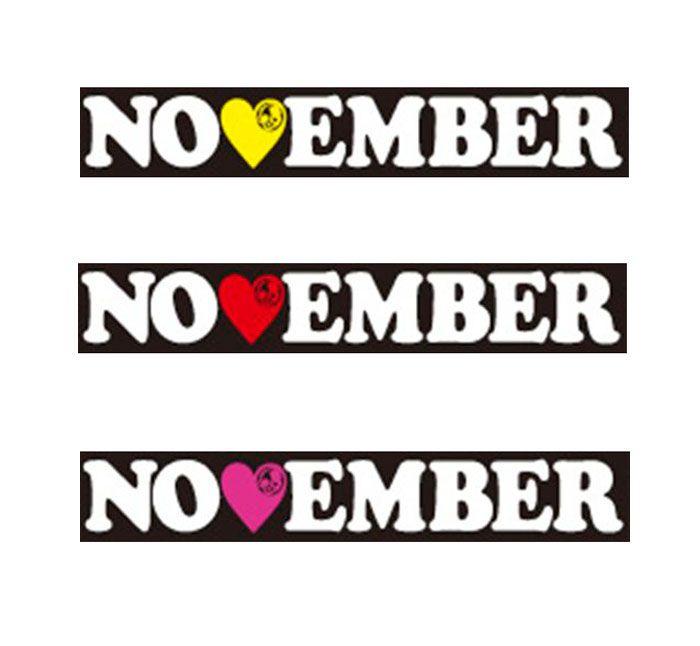 November Logo - SIDECAR: NOVEMBER November sticker LOGO STICKER 2 HEART: All three ...
