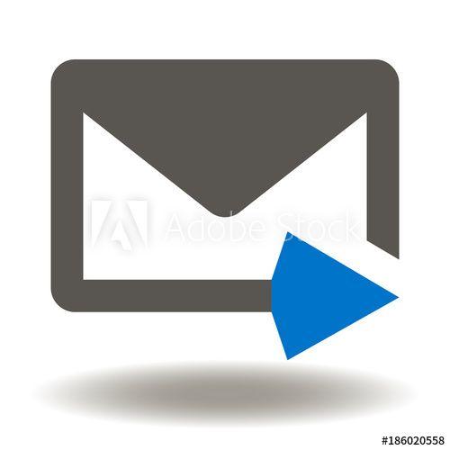 Outbox Logo - Message Icon Vector. Envelope Mail Arrow Illustration. E-Mail Outbox ...