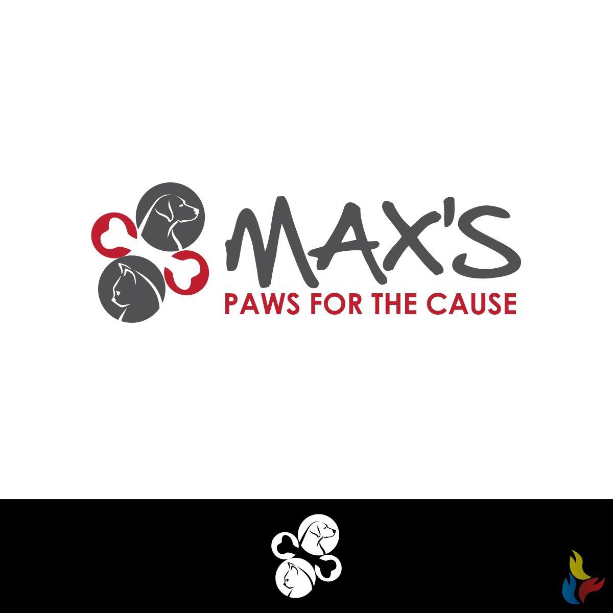 Max's Logo - Modern, Elegant, Non Profit Logo Design For Max's Paws For The Cause