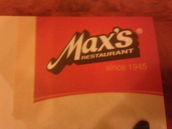 Max's Logo - The Max's Logo on their paper mats - Picture of Max's Restaurant ...