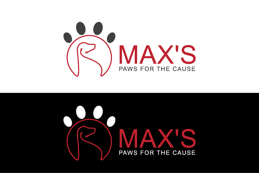 Max's Logo - Modern, Elegant, Non Profit Logo Design For Max's Paws For The Cause
