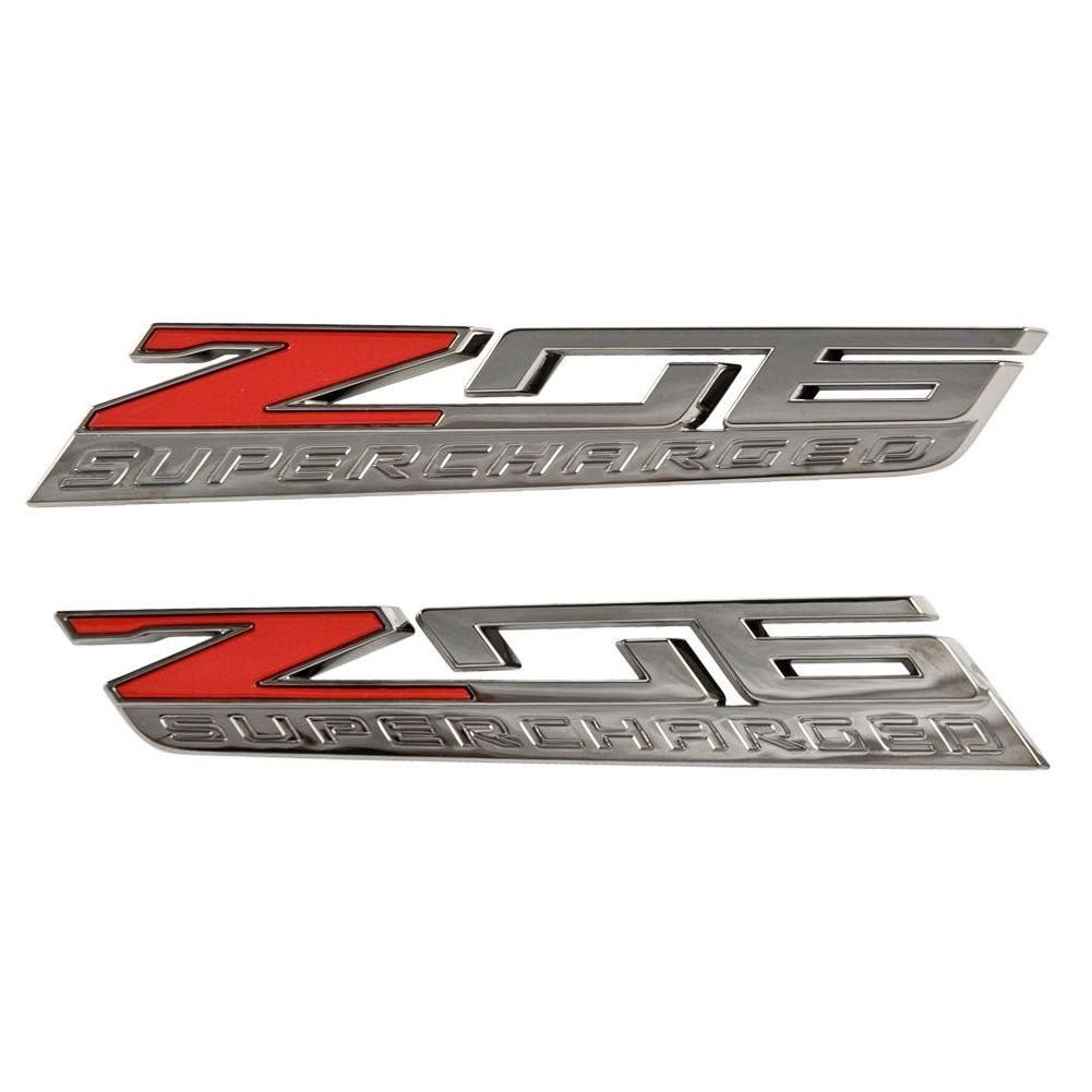 Z06 Logo - Corvette Z06 Supercharged Fender Emblem : C7 Z06