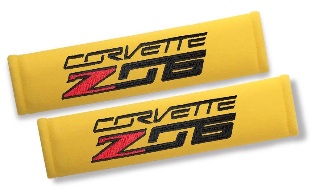 Z06 Logo - Seat Belt Shoulder Harness Pad embroidered Z06 logo for C7 Z06 ...