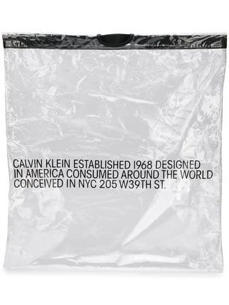 Clear Logo - Calvin Klein 205W39nyc clear logo bag $444 Online AW18