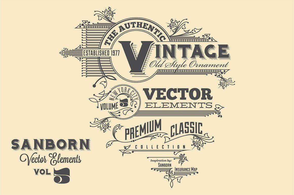 Sanborn Logo - Sanborn Vector Elements Vol. 5 ~ Graphic Objects ~ Creative Market