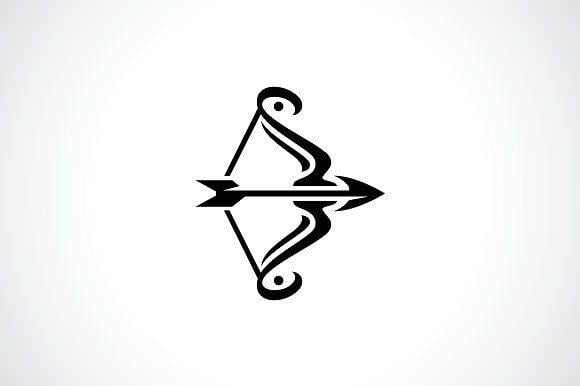 Bow Logo - Secret Bow and Arrow Logo Template ~ Logo Templates ~ Creative Market