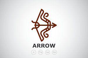Bow Logo - Secret Bow and Arrow Logo Template Logo Templates Creative Market