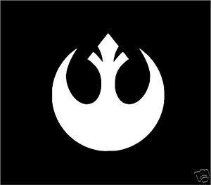 Rebellion Logo - Star Wars Rebel Rebellion Logo WHITE cut vinyl sticker decal