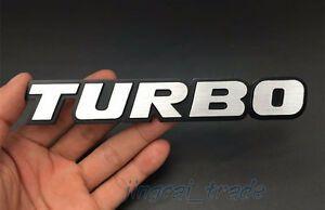 Turbo Logo - Silver Turbo Logo 3D Metal Car Auto Body Fender Hood Emblem