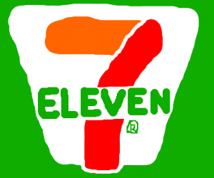 711 Logo - The 7 Eleven Logo. Drawing