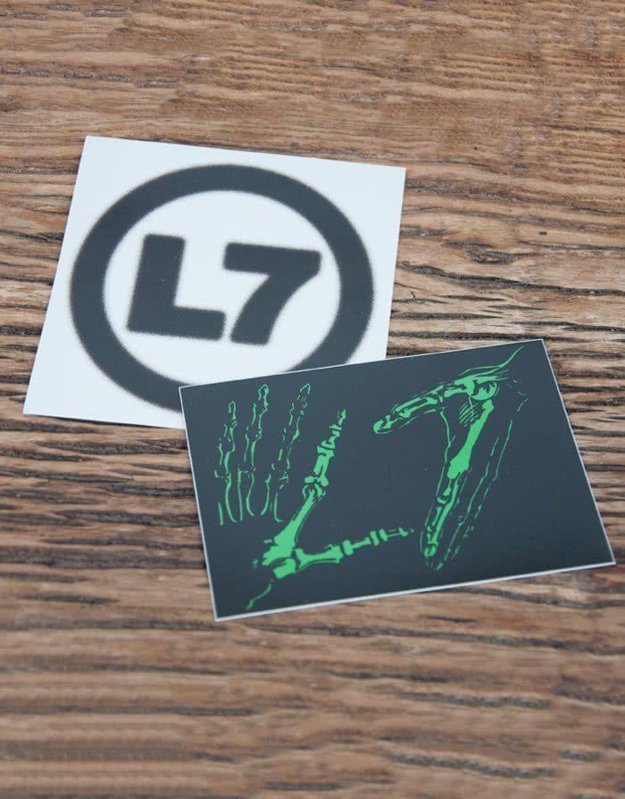 L7 Logo - L7 Hands / Spray Logo Sticker Set, 2 Pcs. Lo Fi Merchandise