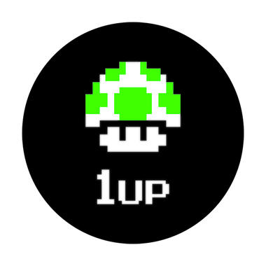 1UP Logo - Geek Sticker 1Up