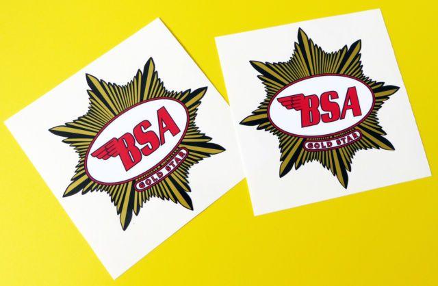 Tank Logo - BSA Gold Star Tank Logo Stickers Decals Cafe Racer Metallic Ink 1 ...