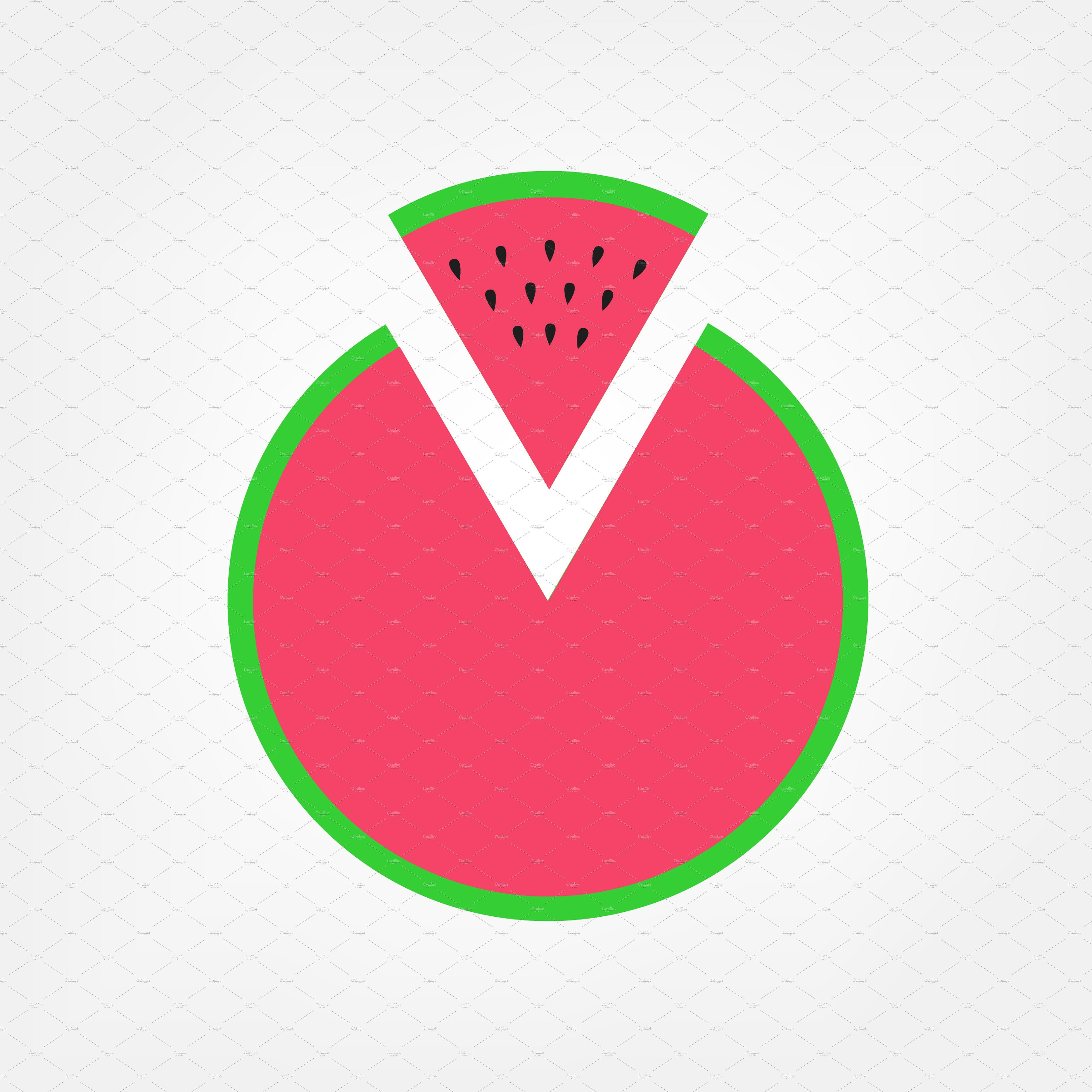 Watermelon Logo - Watermelon pizza logo Icon Creative Market
