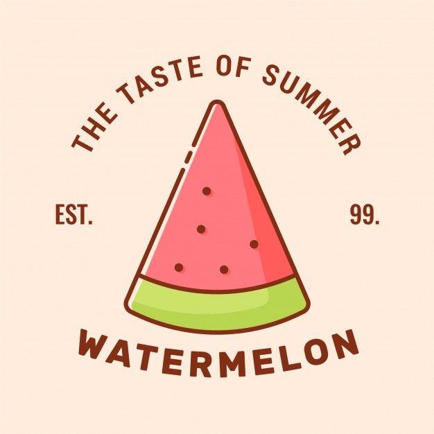 Watermelon Logo - Watermelon badge logo Vector | Premium Download