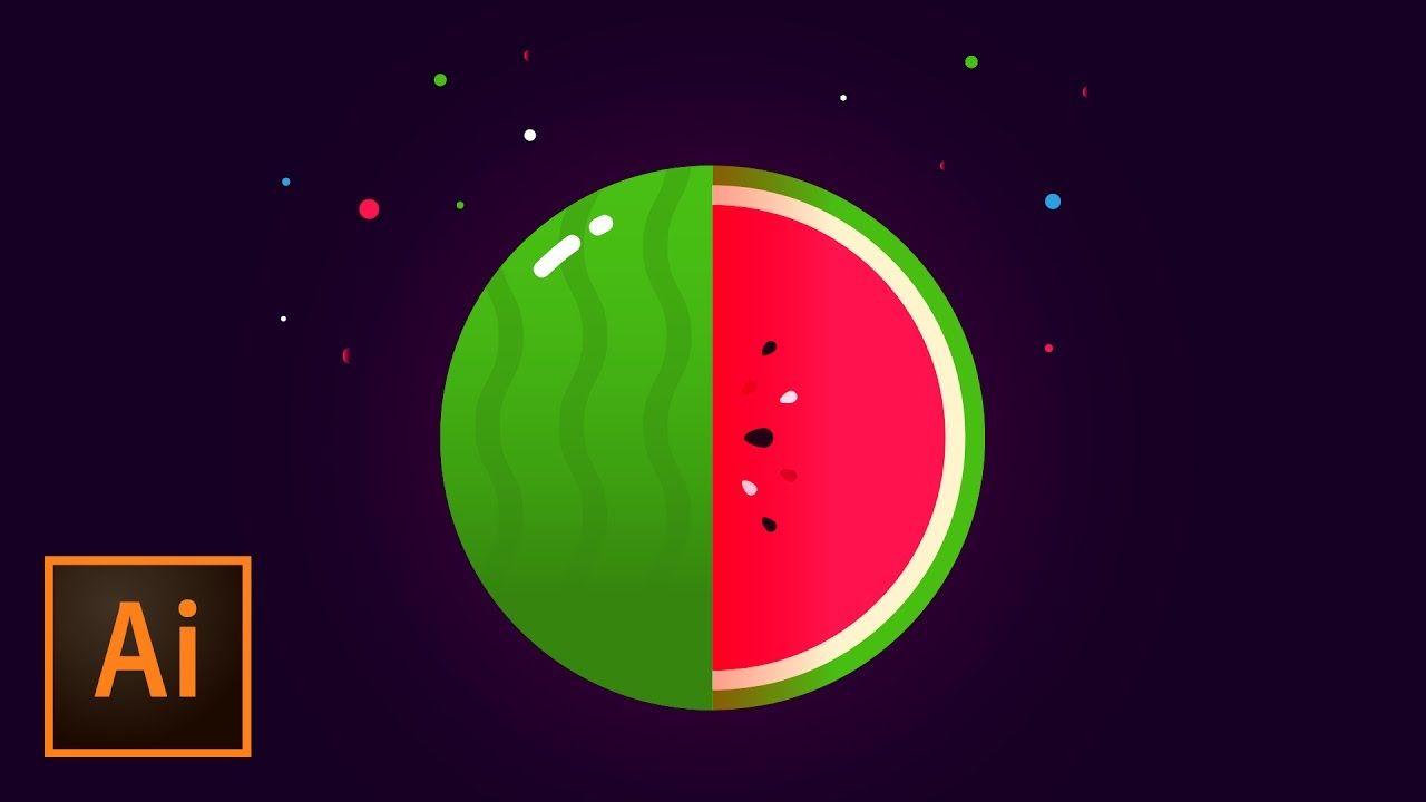 Watermelon Logo - Create a Vector Watermelon Logo Mark – Illustrator Tutorial - YouTube
