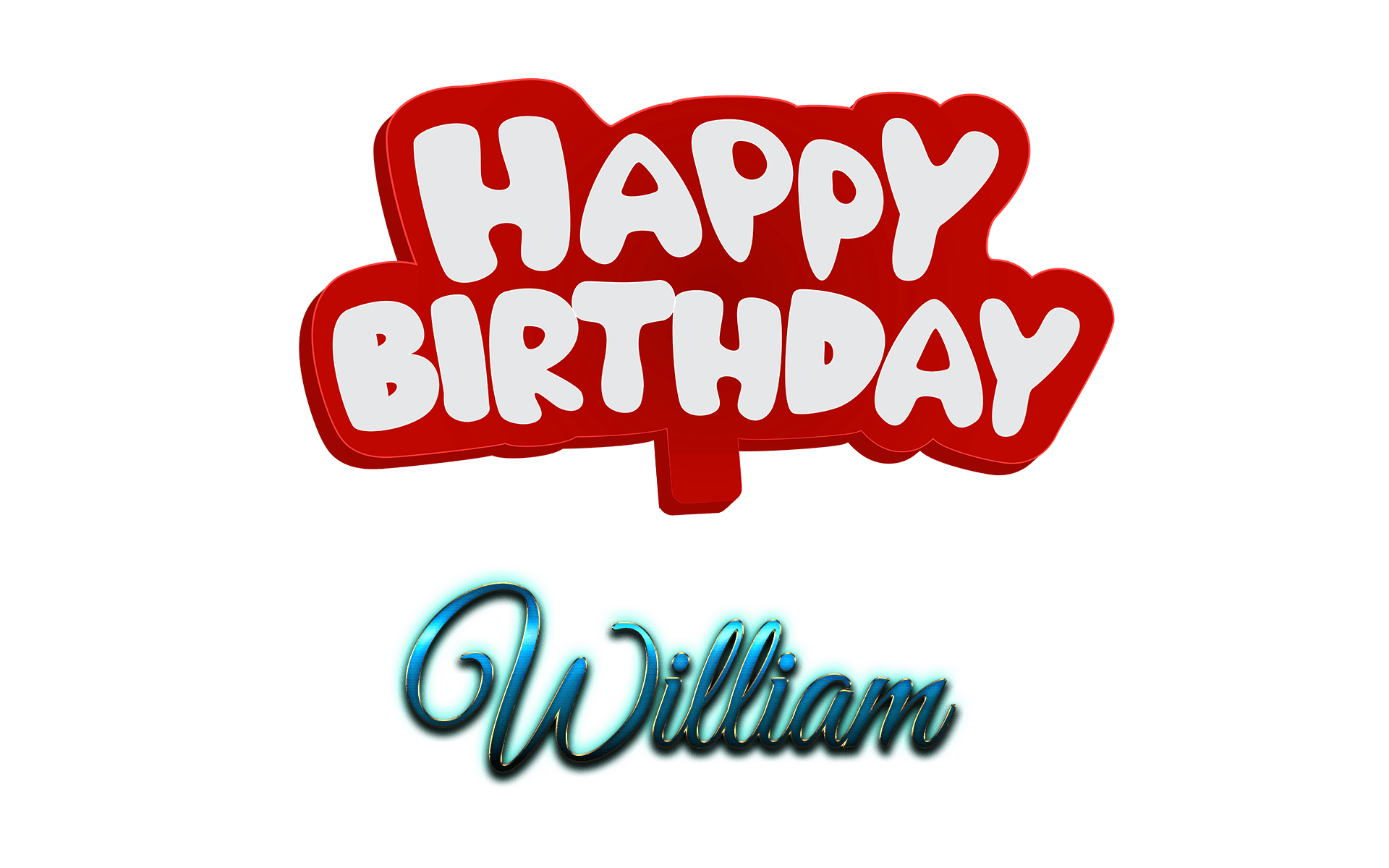 William Logo - William Happy Birthday Name Logo