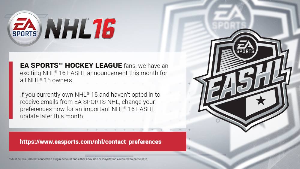 EASHL Logo - EA to make an EASHL related announcement this month. TEST POST