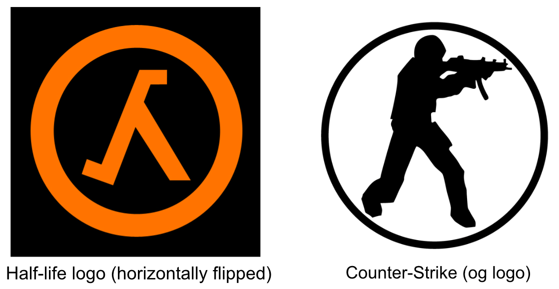 Half-Life Logo - Today I realized the CS logo is based on the Half-Life logo ...