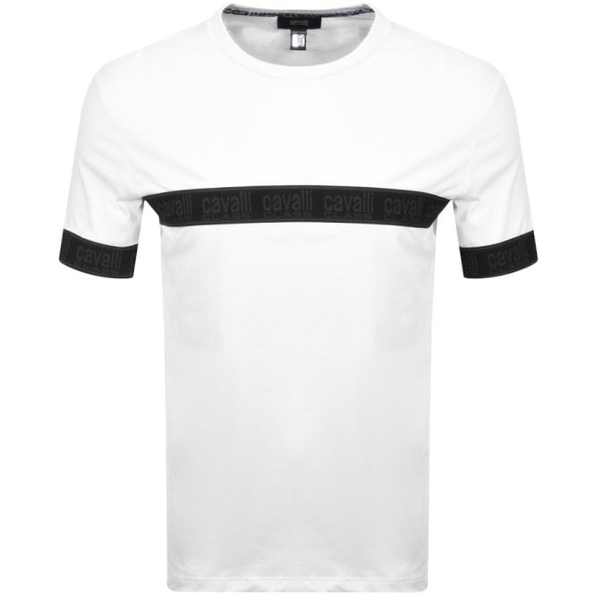 Elastic Logo - Cavalli Class Elastic Logo T Shirt From Chameleon Menswear UK