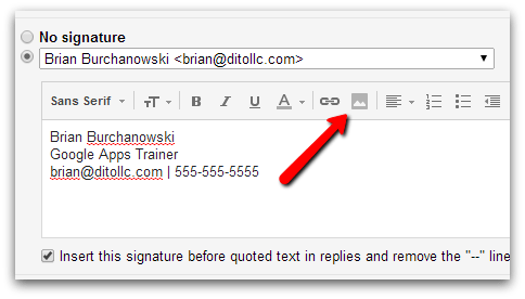 Gmail Signature Logo - Make the Image in Your Gmail Signature a Working Hyperlink