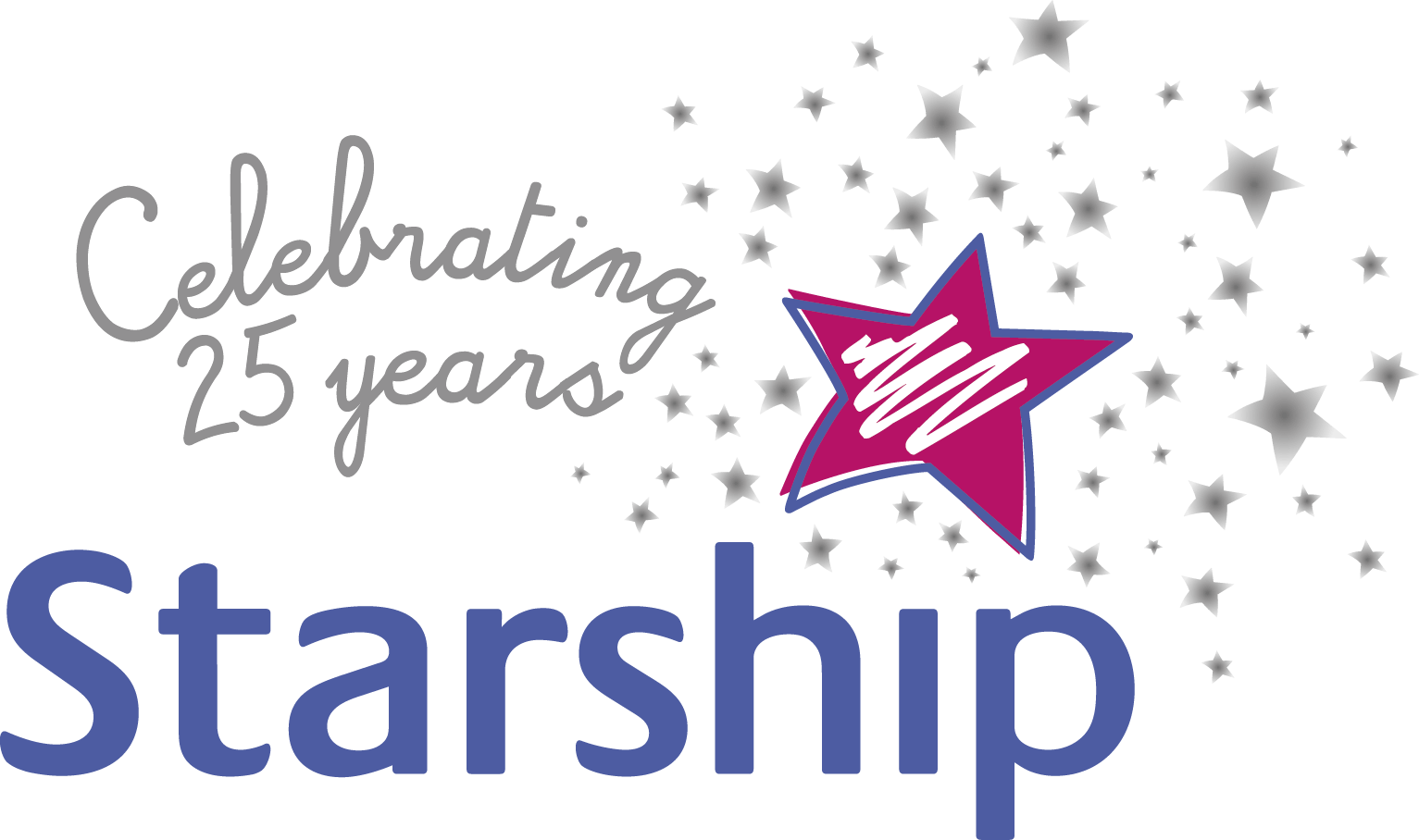 Starship Logo - The Starship logo includes lots of Stars. The name Starship was