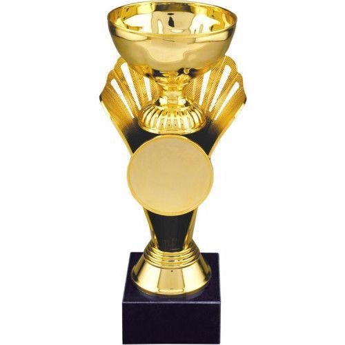 Trophies Logo - Gold Trophy Cup with Logo Area & Free Engraving
