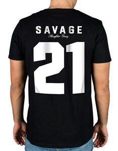 Slaughtergang Logo - 21 Savage Slaughter Gang T-Shirt Savage Mode Red Opps Air it out | eBay