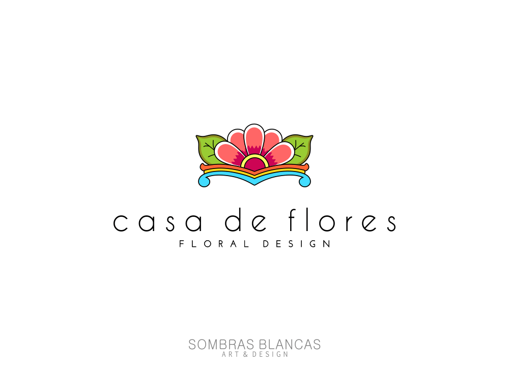 Flores Logo - Casa de Flores - Sombras Blancas Art & Design