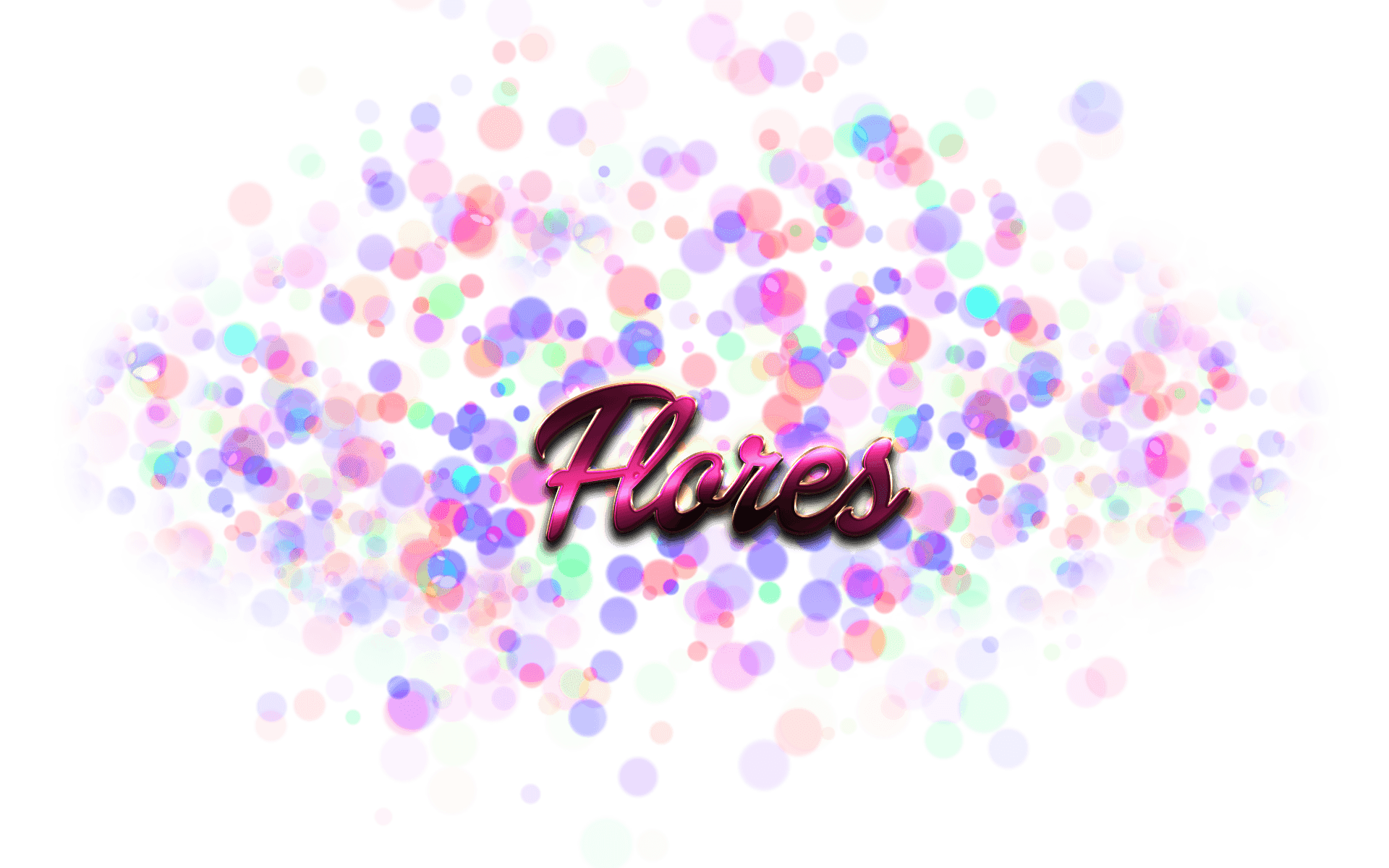 Flores Logo - Flores Name Logo Bokeh PNG