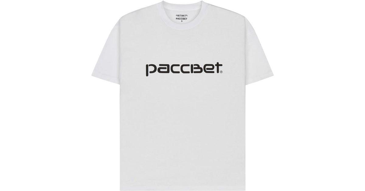 Carrhartt Logo - Carhartt WIP Paccbet Logo T Shirt In White For Men