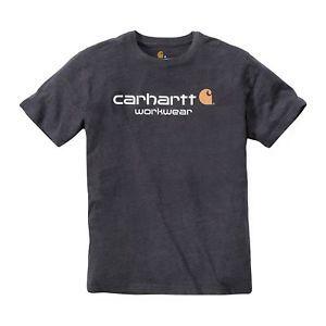 Carrhartt Logo - Carhartt Core Logo Mens T-shirt - Carbon Heather All Sizes | eBay